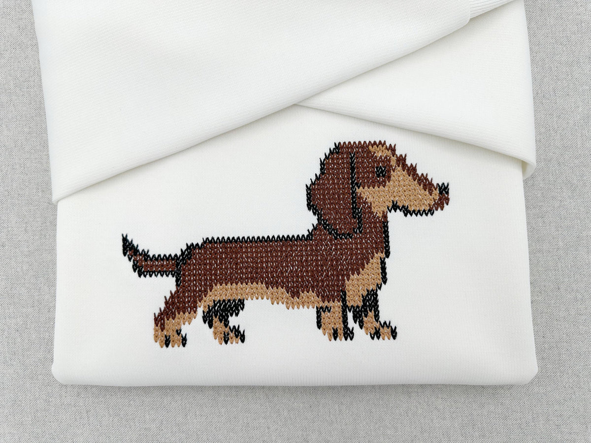 Dachshund Knit Stitch – machine embroidery design by Artapli, photo 7