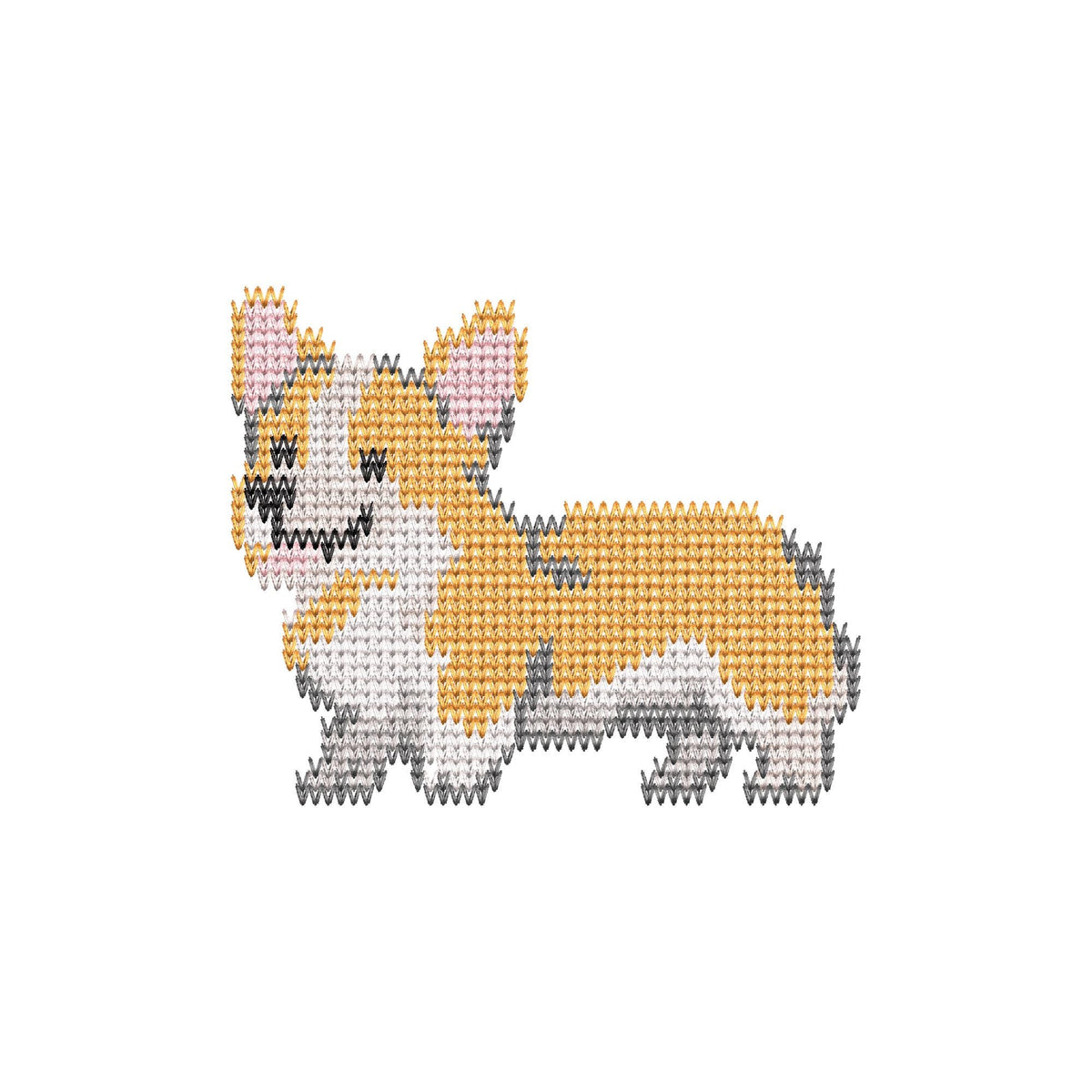 Welsh Corgi Knit Stitch – machine embroidery design by Artapli, photo 8