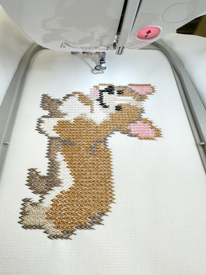 Welsh Corgi Knit Stitch – machine embroidery design by Artapli, photo 3