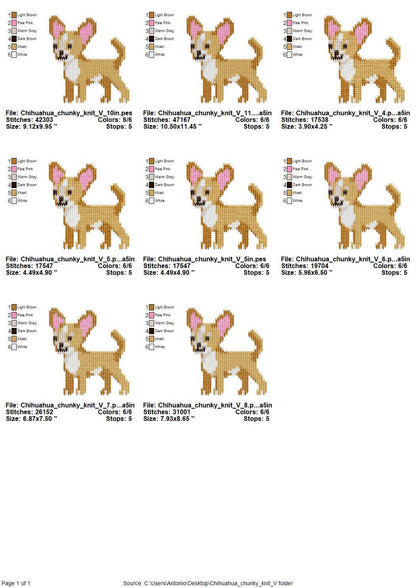 Chihuahua Knit Stitch – machine embroidery design by Artapli, photo 9