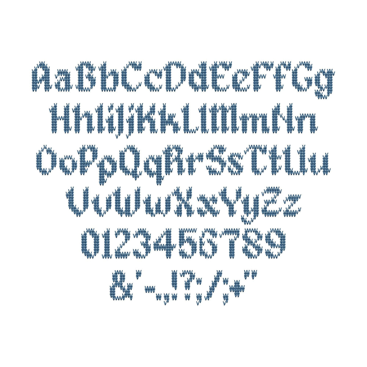 Knit Stitch Font OldeKnit