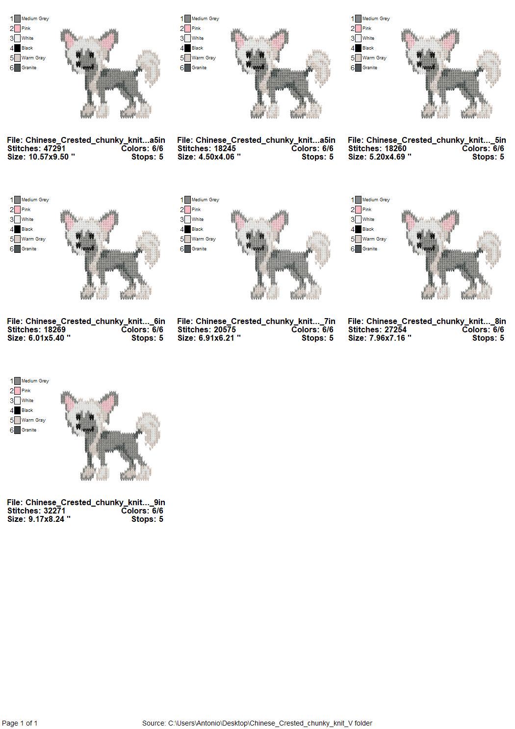 Chinese Crested Knit Stitch – machine embroidery design by Artapli, photo 8