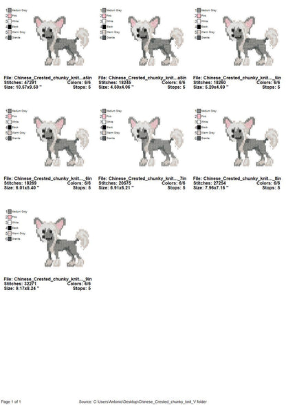Chinese Crested Knit Stitch – machine embroidery design by Artapli, photo 8