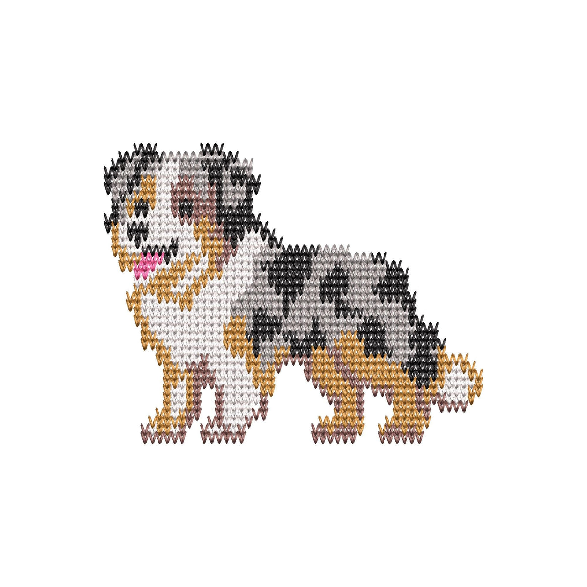 Australian Shepherd Knit Stitch – machine embroidery design by Artapli, photo 7
