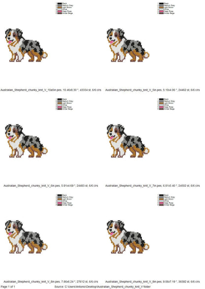 Australian Shepherd Knit Stitch – machine embroidery design by Artapli, photo 8