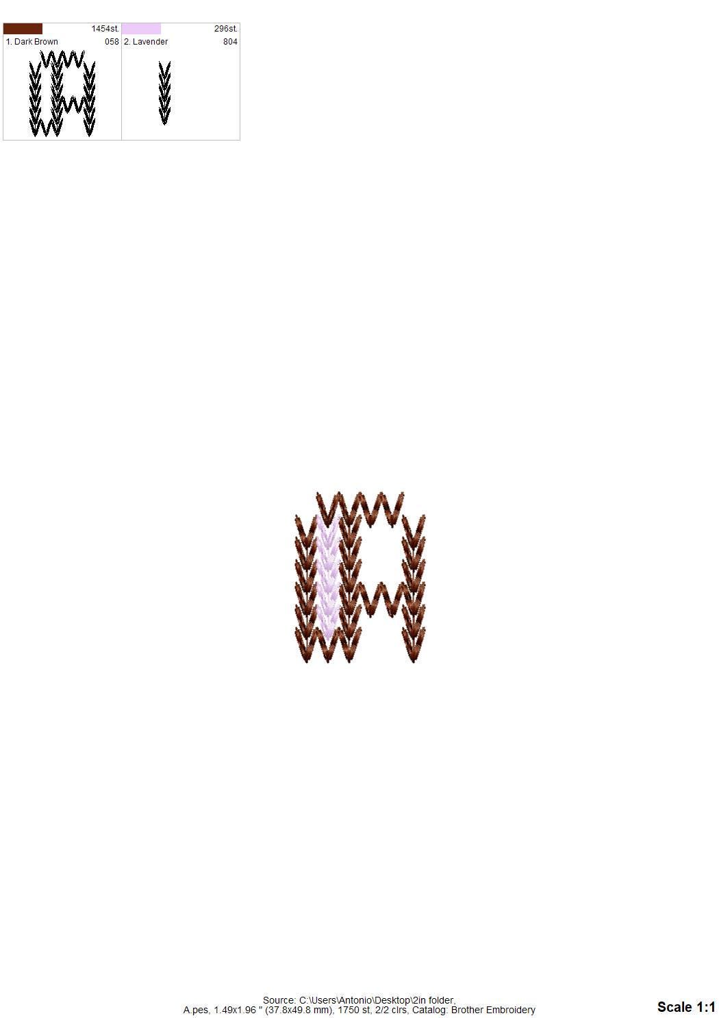 Bold Duo Knit Font – machine embroidery font by Artapli, photo 8