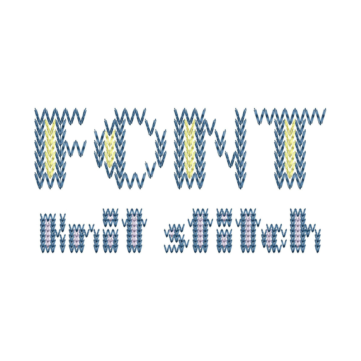 Bold Duo Knit Font – machine embroidery font by Artapli, photo 10
