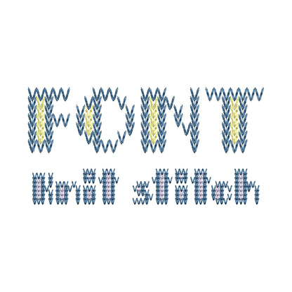 Bold Duo Knit Font – machine embroidery font by Artapli, photo 10