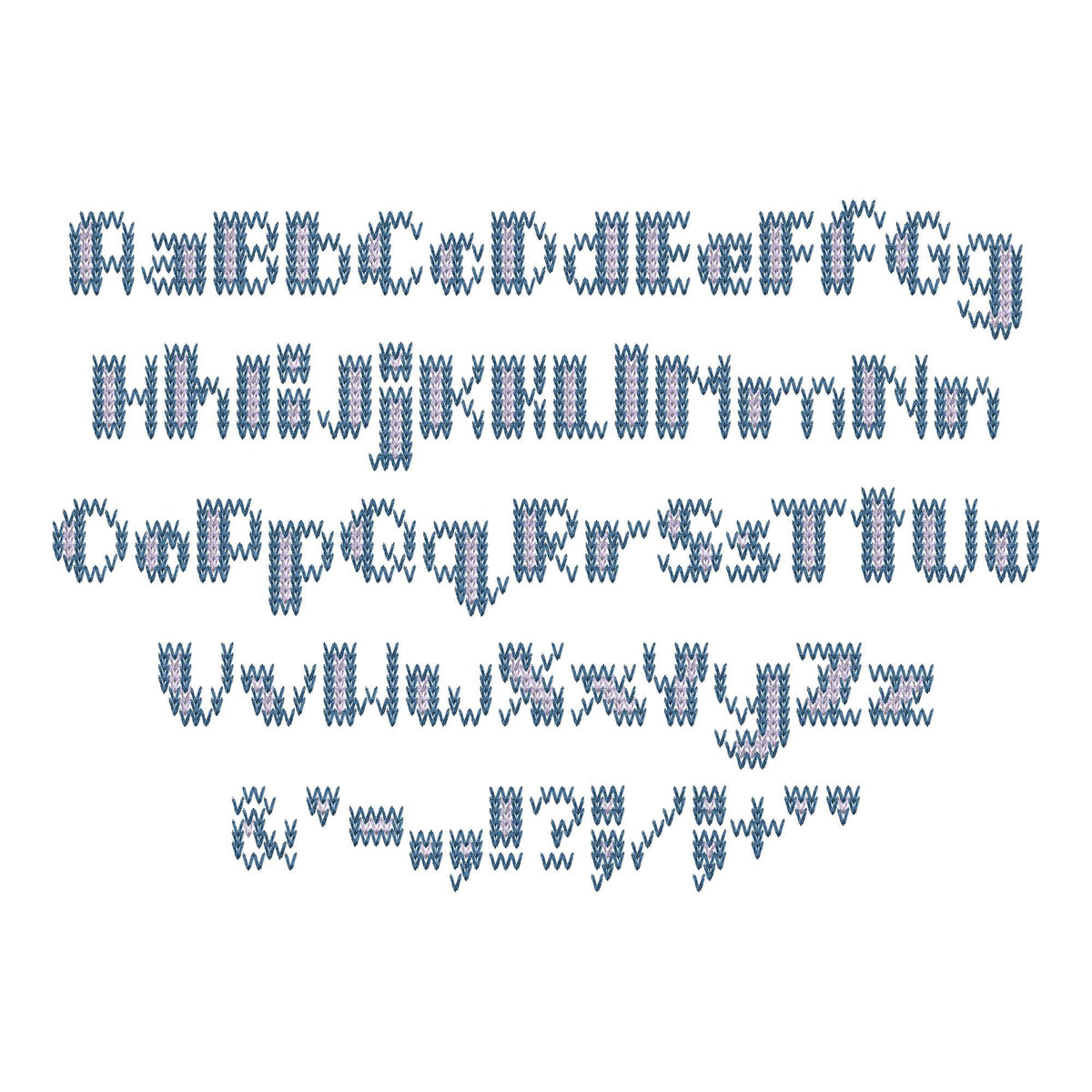 Bold Duo Knit Font – machine embroidery font by Artapli, photo 7