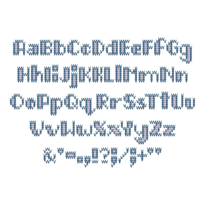 Bold Duo Knit Font – machine embroidery font by Artapli, photo 7