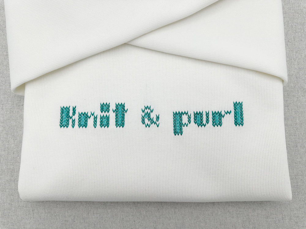 Knit Stitch FONT Bold Duo Knit chunky sweater effect 2 color Alphabet Monogram machine embroidery design mini font sizes 0.8 up to 2.6 inch
