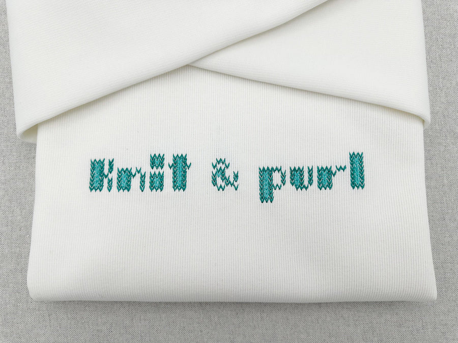 Knit Stitch FONT Bold Duo Knit chunky sweater effect 2 color Alphabet Monogram machine embroidery design mini font sizes 0.8 up to 2.6 inch