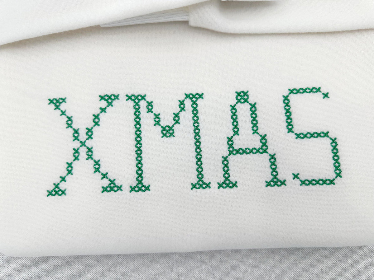 Chunky Cross Varsity Narrow Font – machine embroidery font by Artapli, photo 10