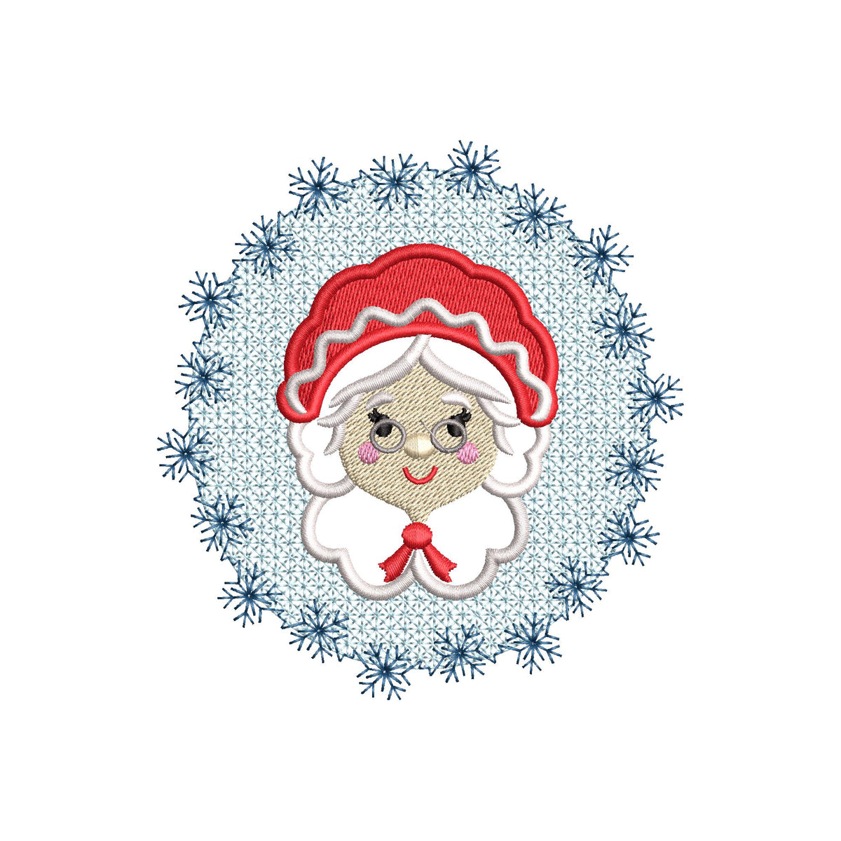 Embossed Mrs Santa Claus – machine embroidery design by Artapli, photo 8