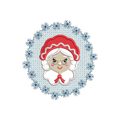 Embossed Mrs Santa Claus – machine embroidery design by Artapli, photo 8