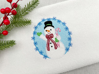 Embossed Christmas Snowman – machine embroidery design by Artapli, photo 6