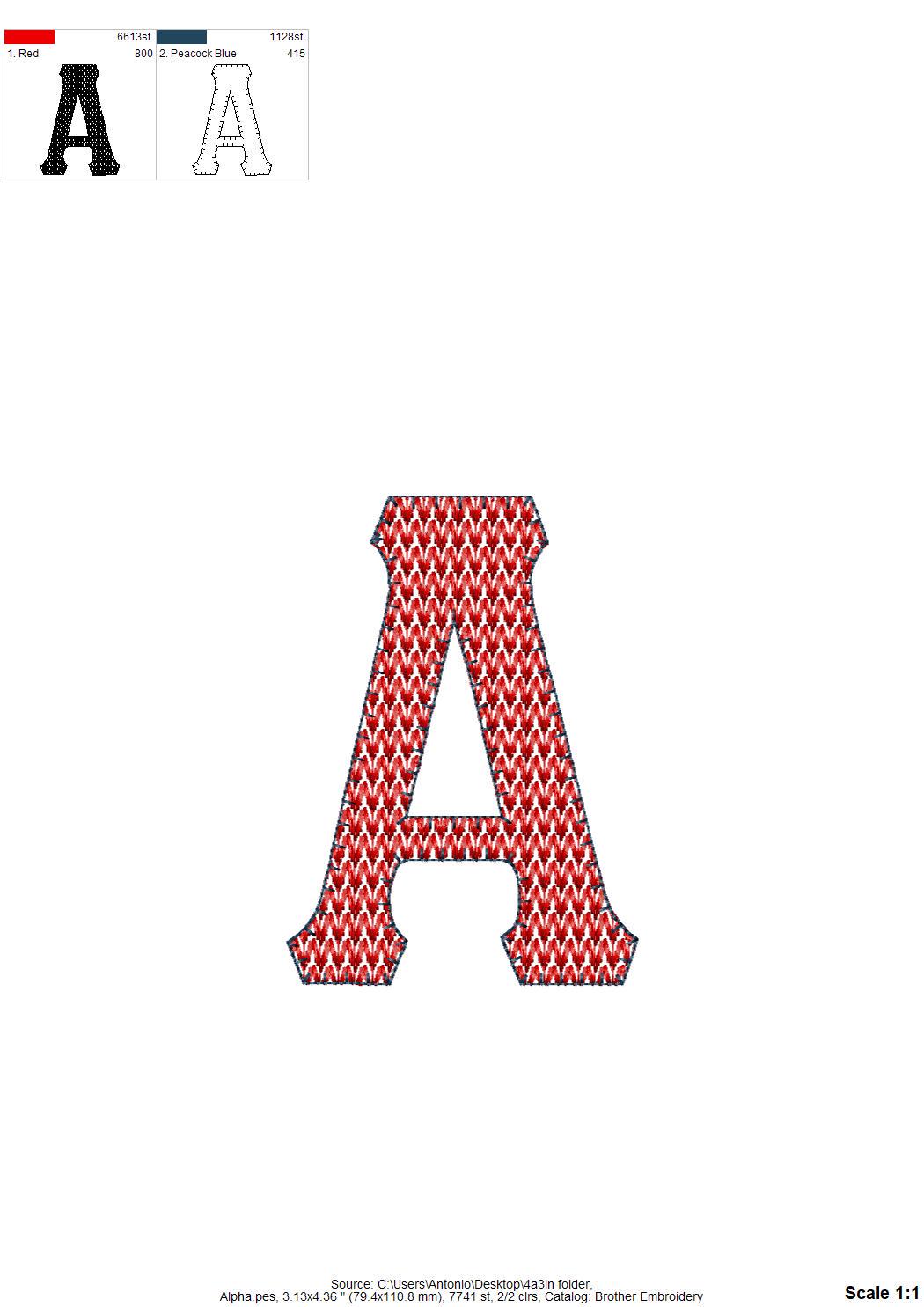 Greek Knit Effect Font – machine embroidery font by Artapli, photo 9