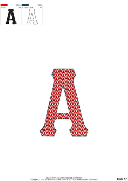 Greek Knit Effect Font – machine embroidery font by Artapli, photo 9