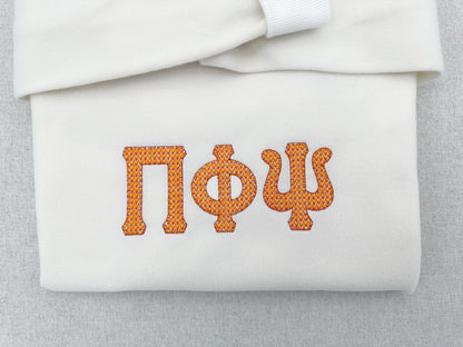 Greek Knit Effect Font – machine embroidery font by Artapli, photo 3