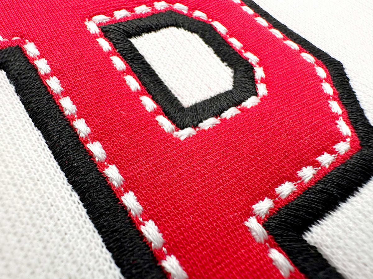 Varsity Applique FONT satin stitch and hand stitch effect 2 outline Alphabet Monogram machine embroidery design big sizes 3 up to 6 inch BX