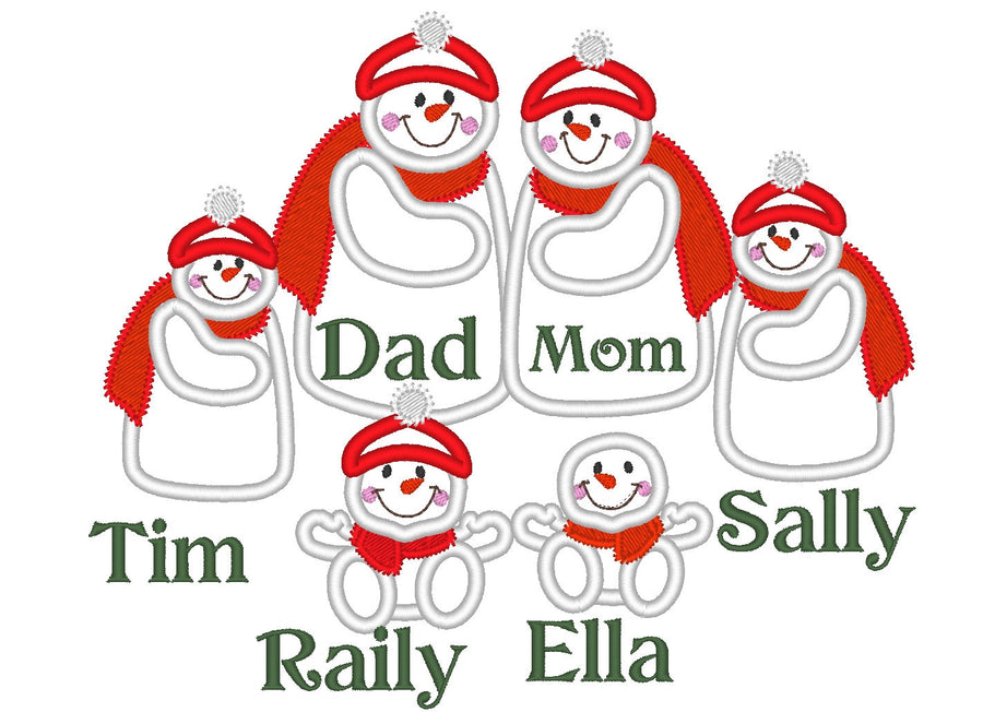 Christmas Snowman Family and Mini Font - image 1