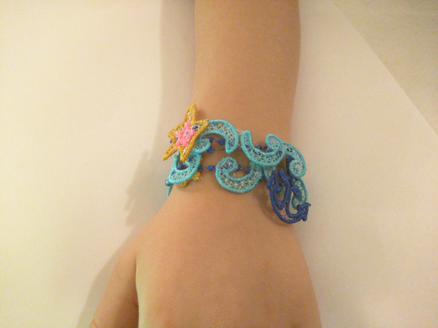 Lace nautical baby bracelet FSL, Free standing jewelry – Sizes Digital Embroidery File | Artapli