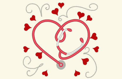 Heart Shape Stethoscope – Instant Download | Artapli