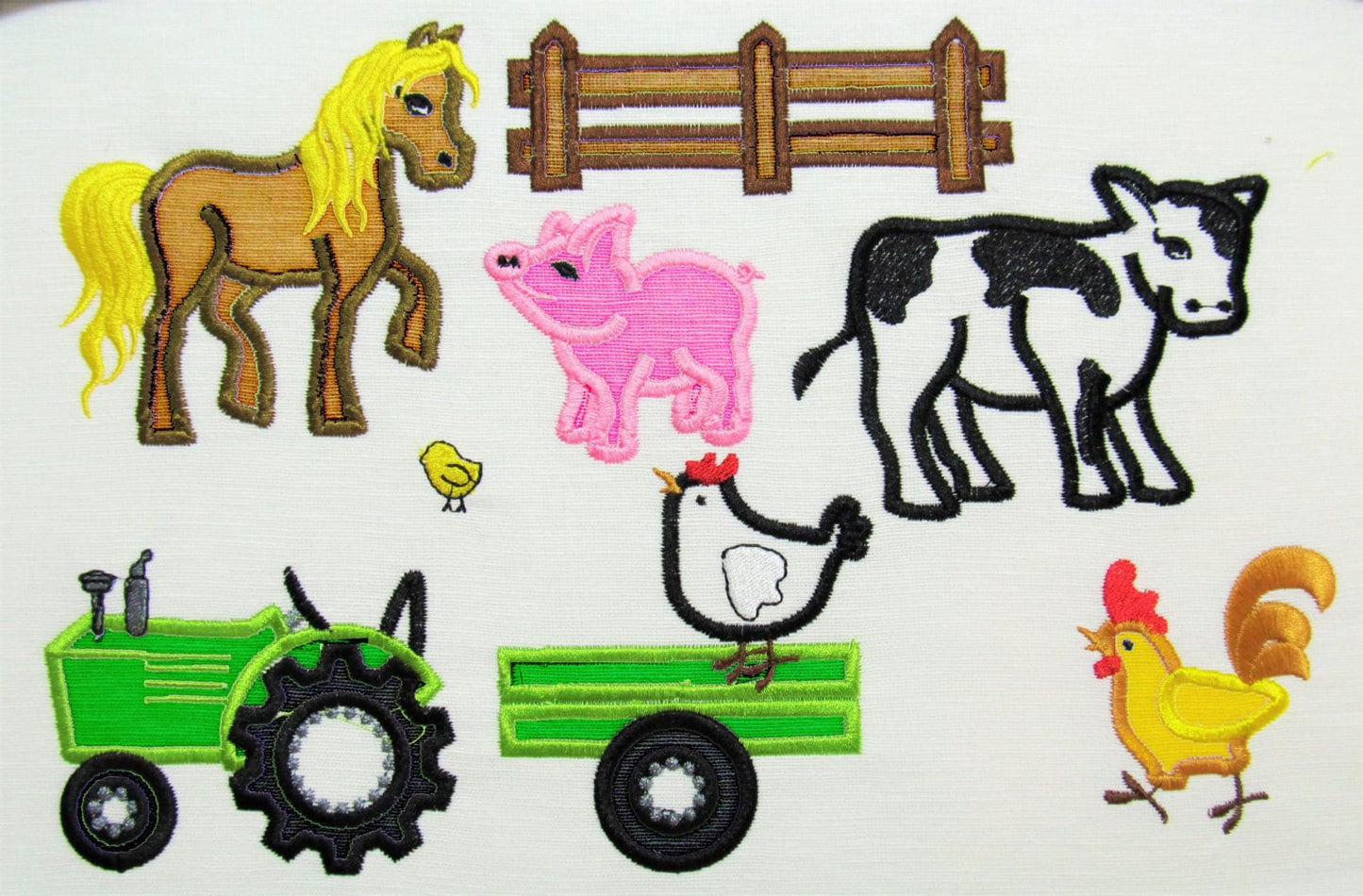 Barnyard Farm Animals Applique Set - image 1