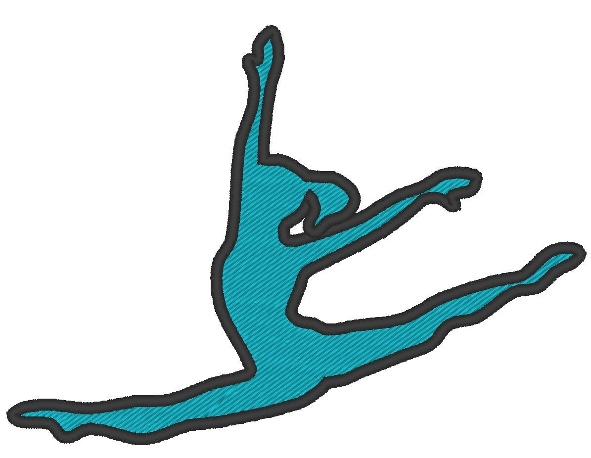 Simply Dancer silhouette machine embroidery designs fill stitch and | Artapli - image 1