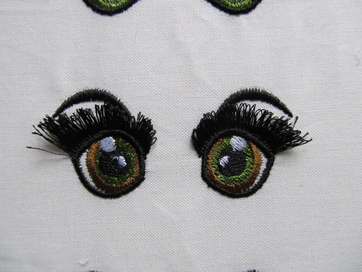 Fringed, fluffy, flare lashes dolls pretty eyes Doll – Sizes 1" 1.3" 1.5" 2" 3" 4" Digital Embroidery File | Artapli