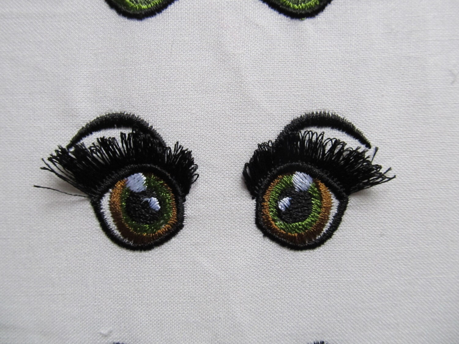 Fringed, fluffy, flare lashes dolls pretty eyes Doll – Sizes 1" 1.3" 1.5" 2" 3" 4" Digital Embroidery File | Artapli