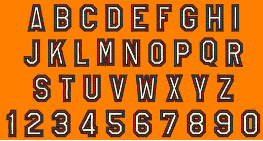Zig Zag Outline Applique Font – Instant Download | Artapli