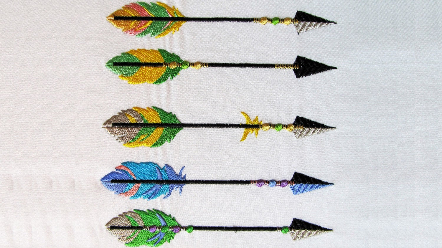 Tribal Arrows Set Machine Embroidery 4" 5" 6" 7" | PES DST JEF | Artapli