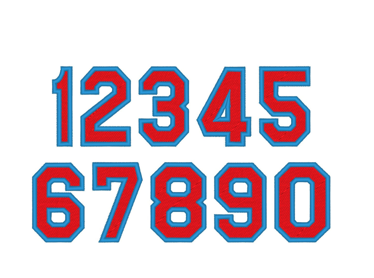Varsity Collegiate block type Font fill stitch machine embroidery designs capital letters and numbers BX