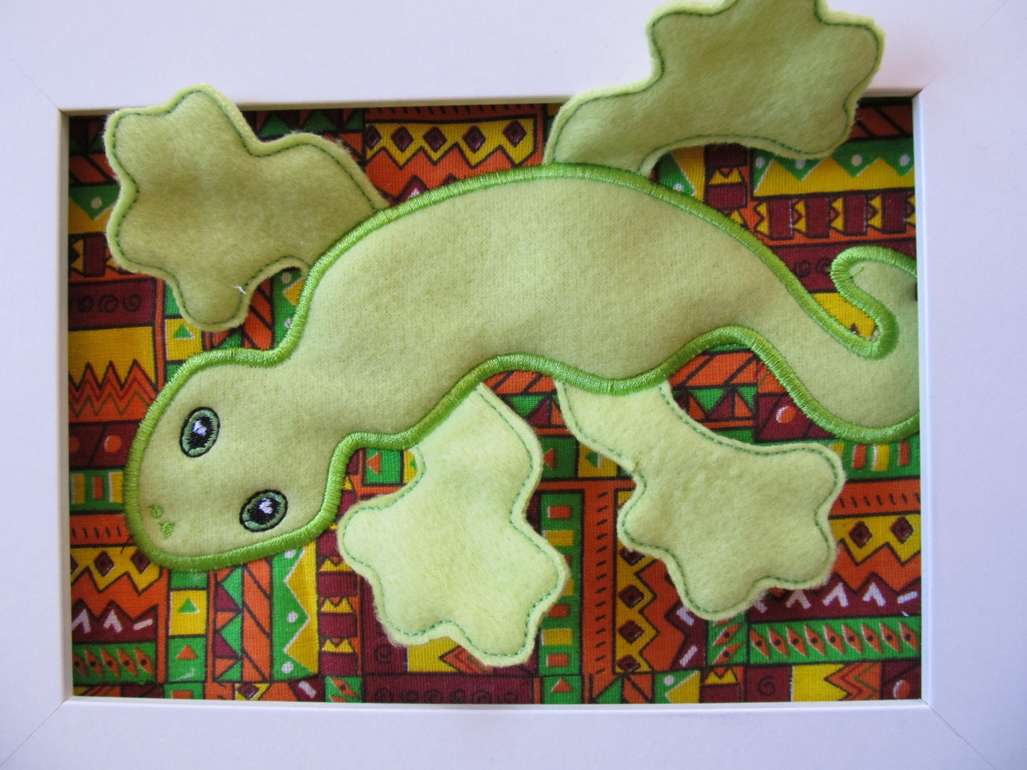 Cute little Gecko ITH Embroidery 4" 7" 9" 5" 6" 10" | PES DST JEF | Artapli