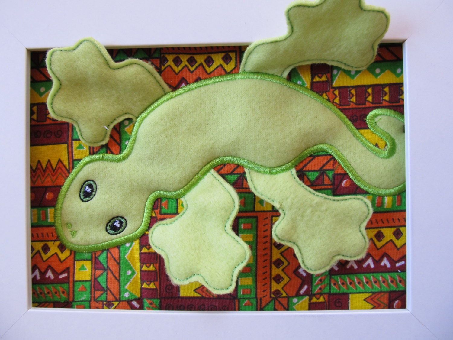 Cute little Gecko ITH Embroidery 4" 7" 9" 5" 6" 10" | PES DST JEF | Artapli