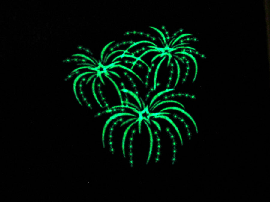 Magic Fireworks Glow in the dark special thread machine embroidery designs glowing sparkle