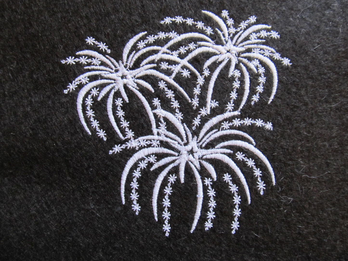 Magic Fireworks Glow in the dark special thread machine embroidery designs glowing sparkle