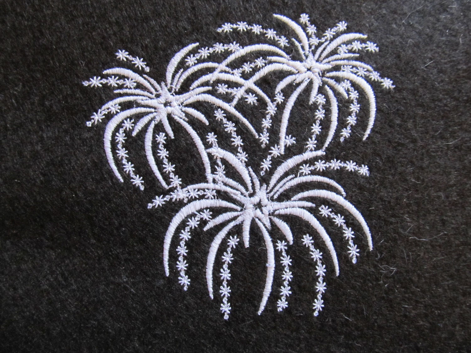 Magic Fireworks Glow in the dark special thread machine embroidery designs glowing sparkle