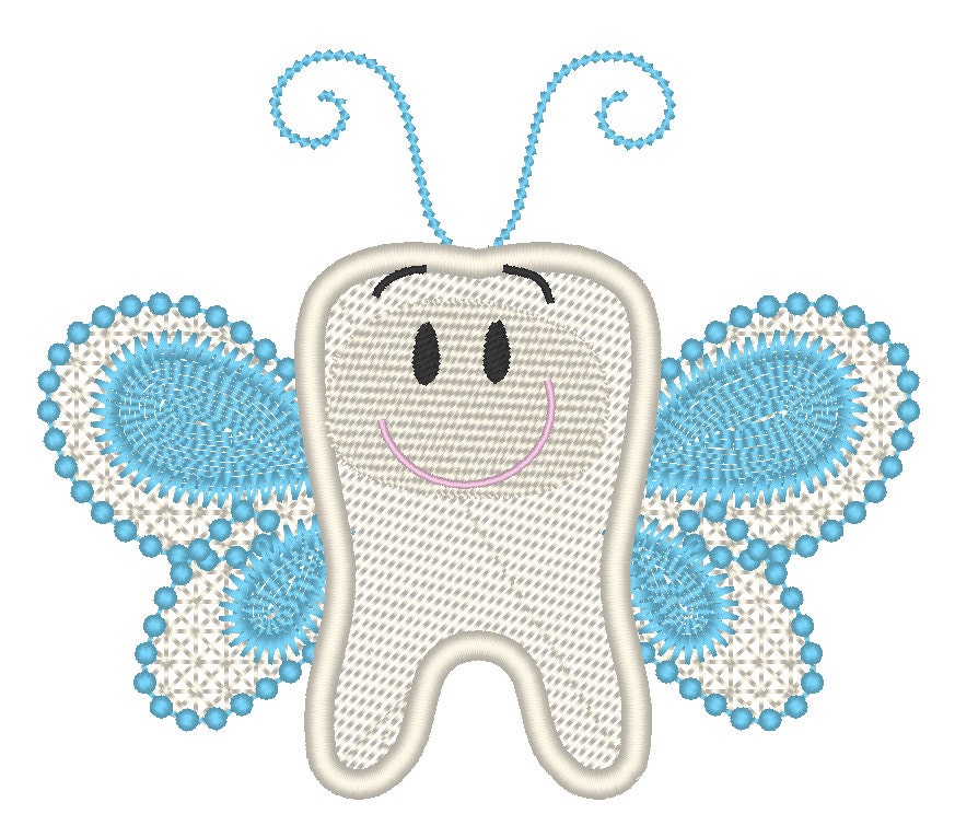 Tooth Fairy - machine embroidery applique designs – Instant Download | Artapli