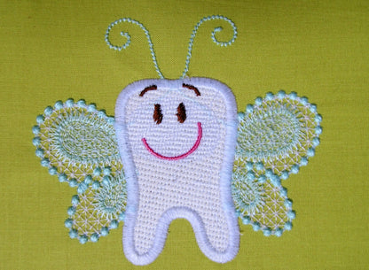 Tooth Fairy - machine embroidery applique designs Embroidery 4" 5" 6" 7" | PES DST JEF | Artapli