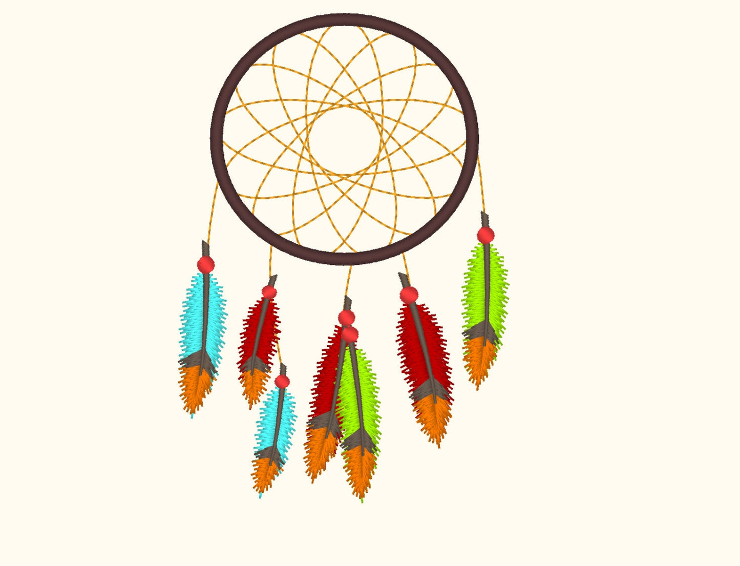 Dream Catcher Machine Embroidery 4" 5" 6" 7" | PES DST JEF | Artapli