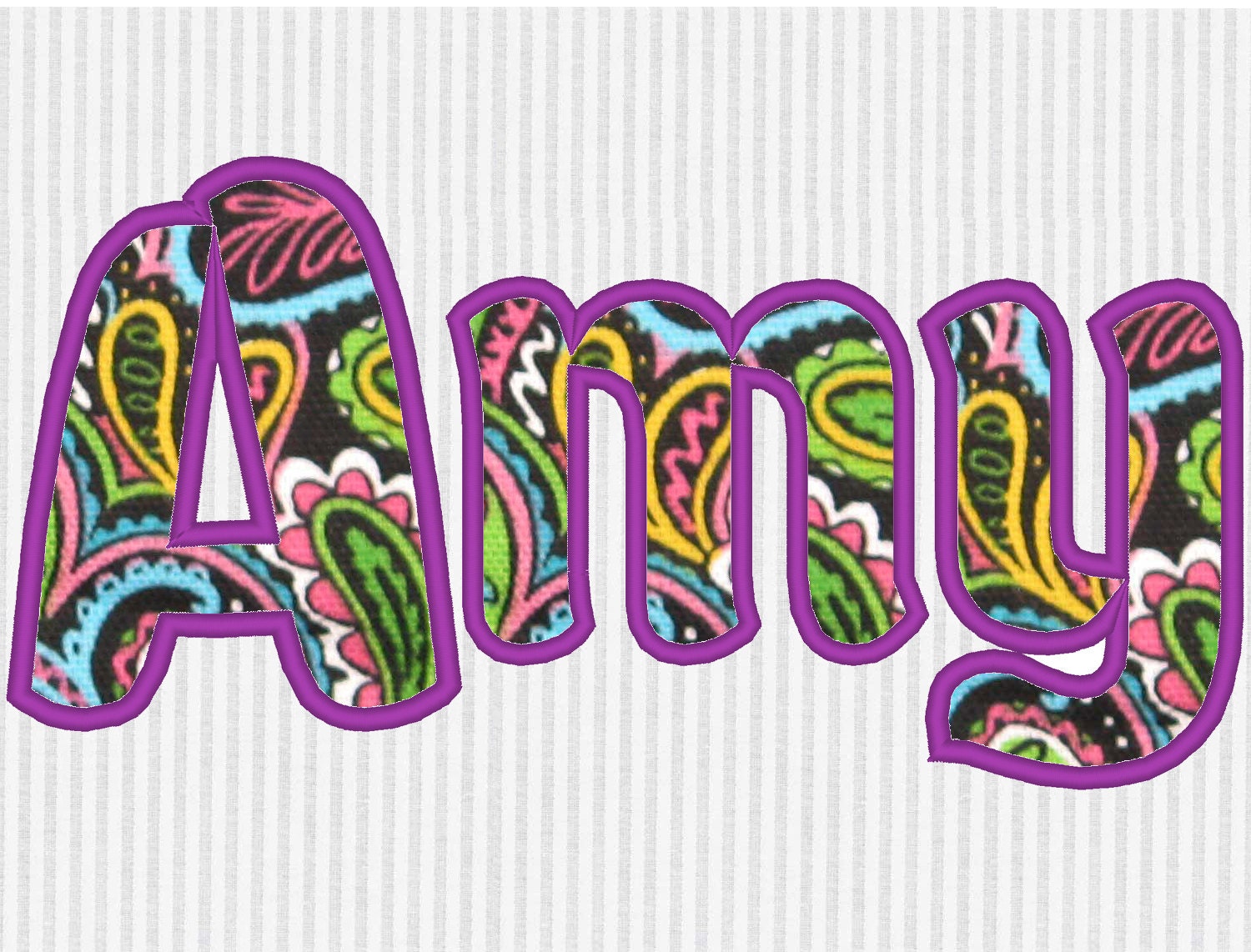 Monogram Applique Font Amy