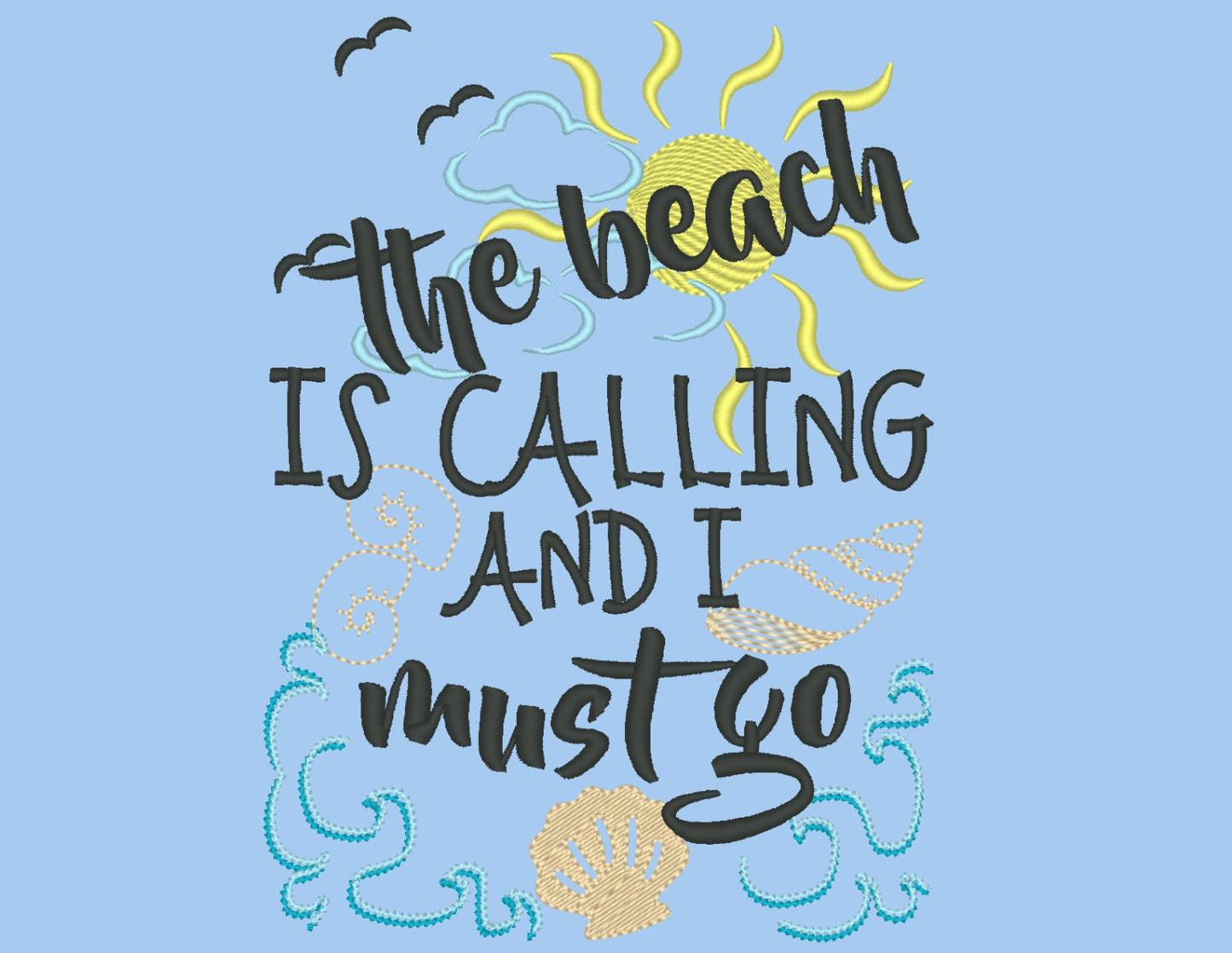 The beach is calling and I must go design 5x7 6x10 shells, summer, | Artapli - image 1