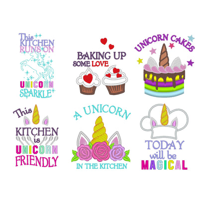 Unicorn Kitchen Saying Set