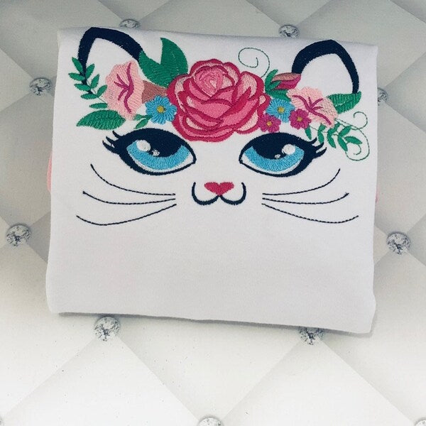 Floral Kitty Face