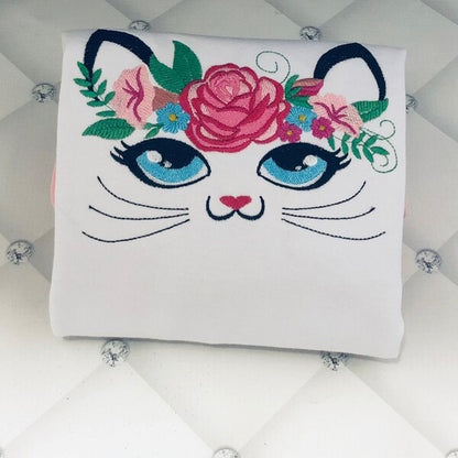 Floral Kitty Face
