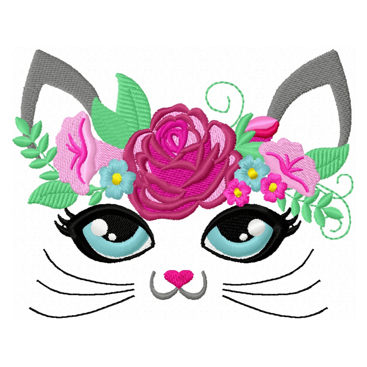 Floral Kitty Face