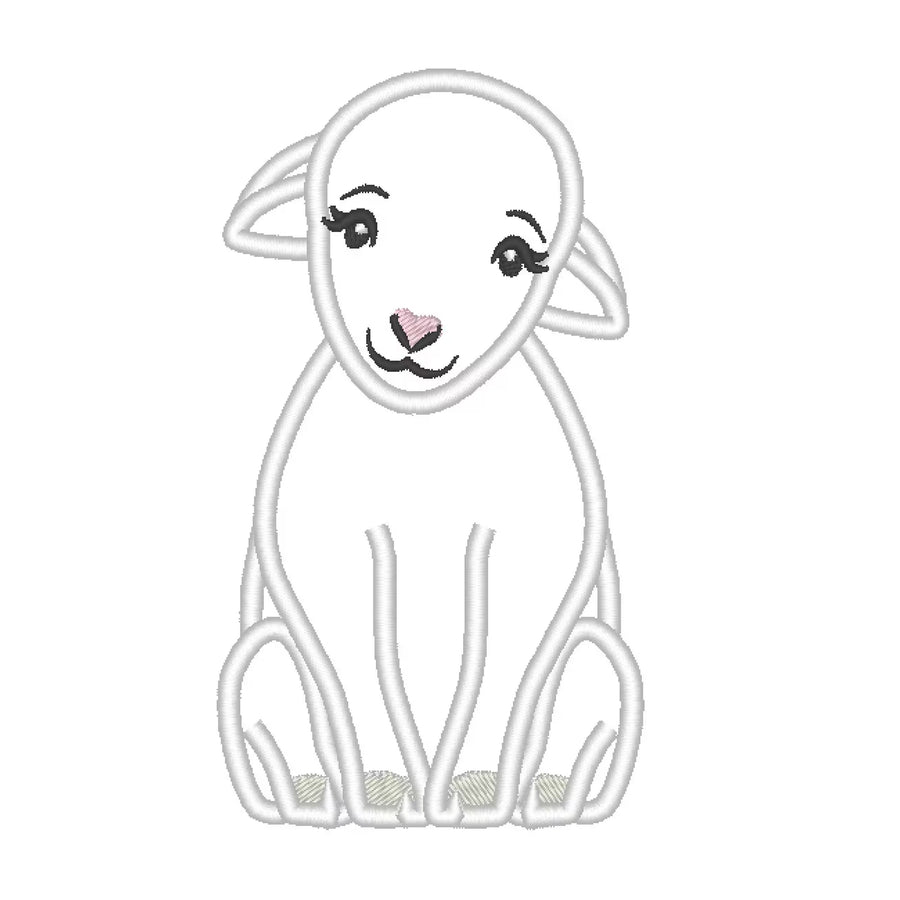Little Lamb Sheep Applique