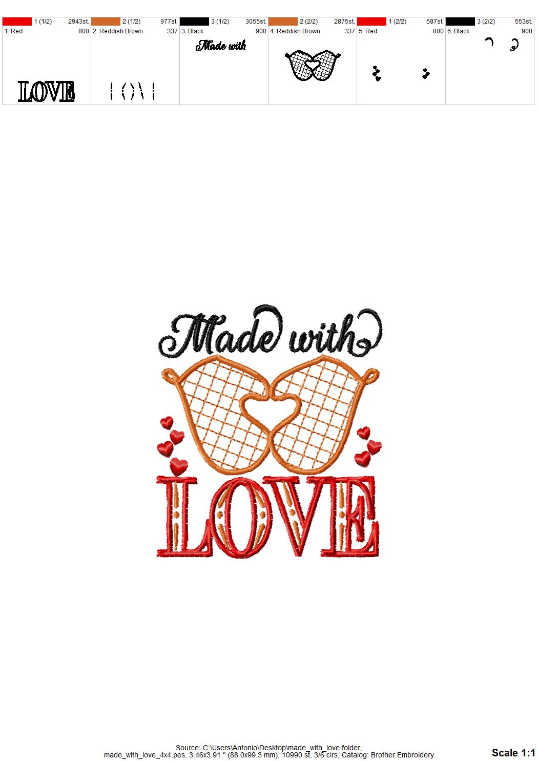Made with Love Kitchen Saying